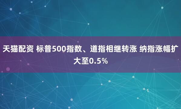 天猫配资 标普500指数、道指相继转涨 纳指涨幅扩大至0.5%